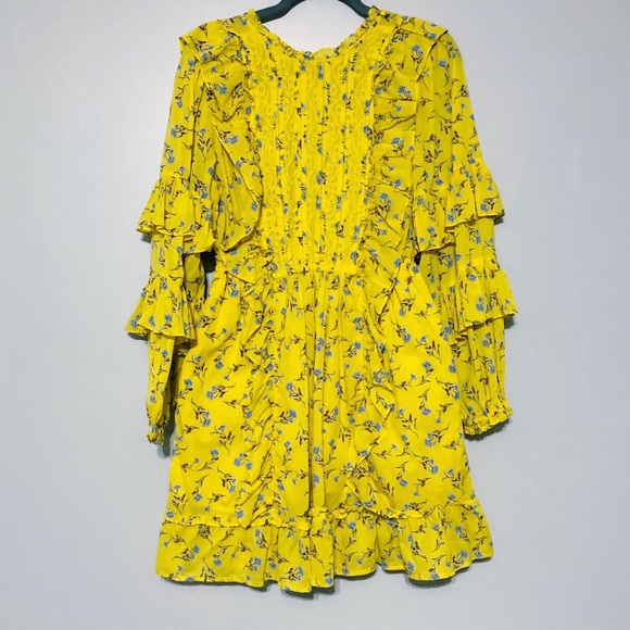 Happy X Nature Meadow Floral Tiered Ruffle Dress Size XX-Small - Picture 2 of 11